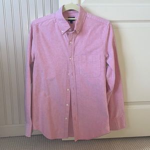 Men’s J Crew brand pink chambray slim fit Oxford shirt
